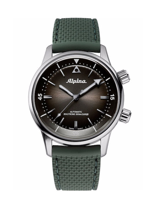 Alpina Uhr Batterie mit Grün Kautschukarmband