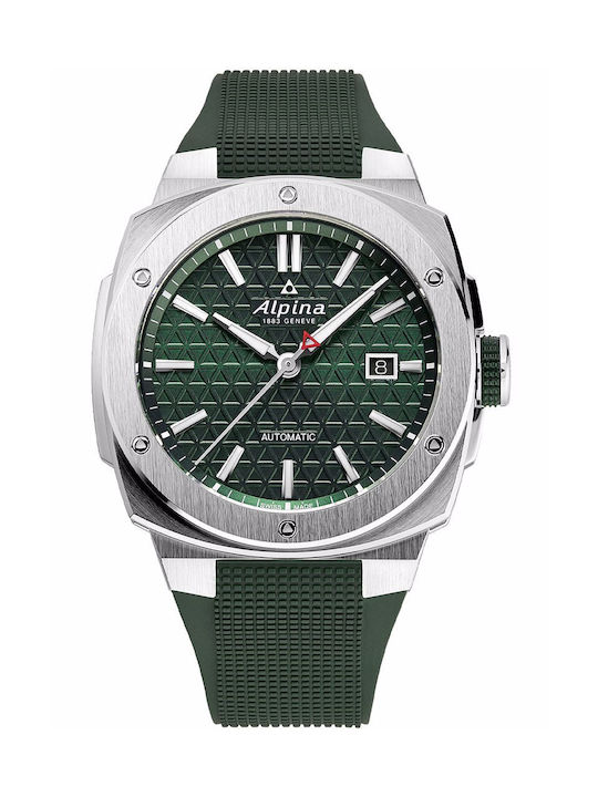 Alpina Watch Battery with Green Rubber Strap