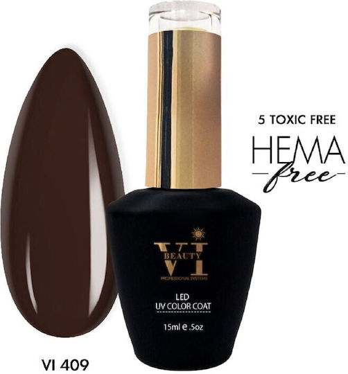 Beauty VI Ημιμόνιμο Βερνίκι Νυχιών Σοκολα Σκουρο 15ml