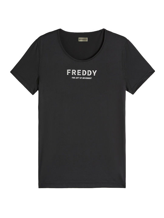 Freddy Damen Sport T-Shirt Schwarz