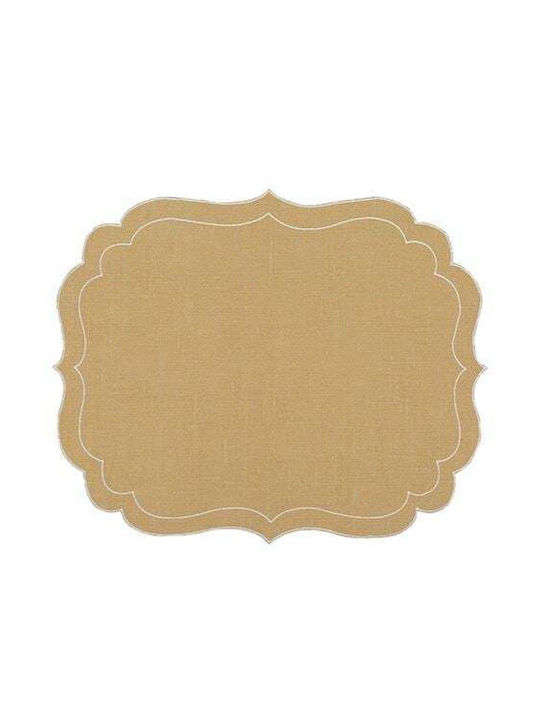 La Gallina Matta Fabric Placemat Yellow 49x40cm