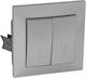 Adeleq Knopf Rolltor in Silber Farbe 15-086