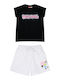 Energiers Kids Set with Shorts Summer 2pcs White