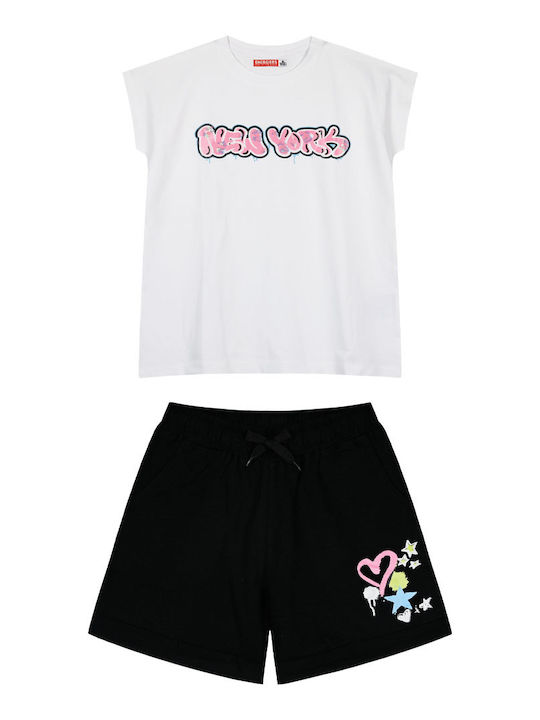 Energiers Kids Set with Shorts Summer 2pcs Black