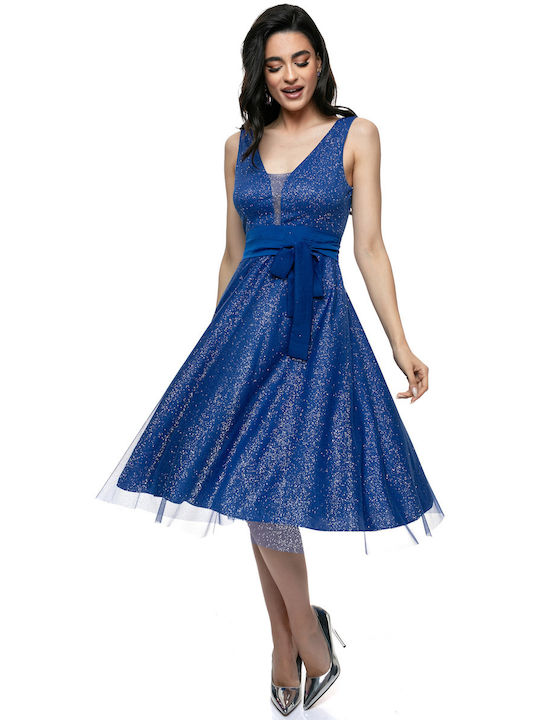 RichgirlBoudoir Midi Evening Dress Blue