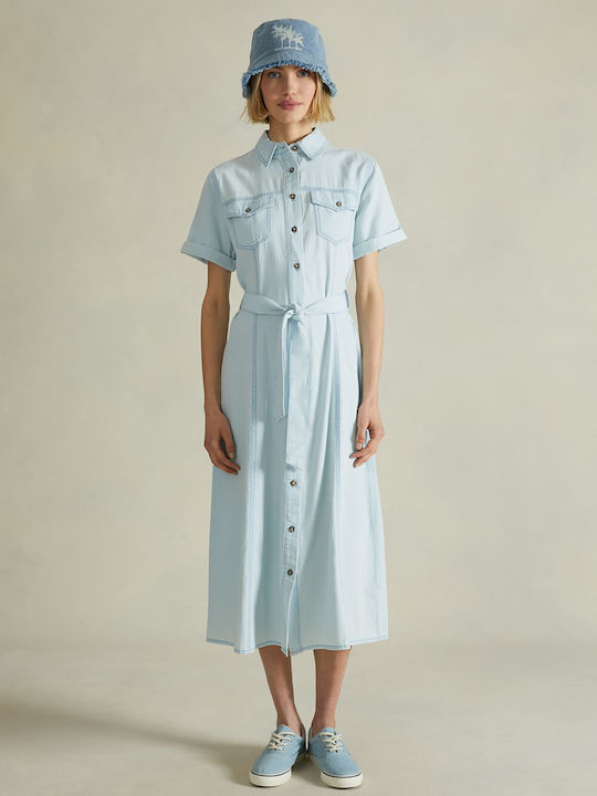 Alcott Midi Shirt Dress Dress Denim Light Blue
