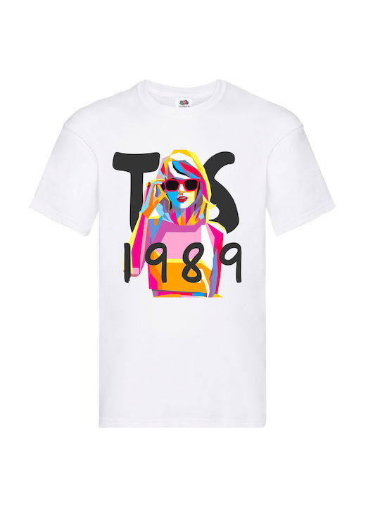 Fruit of the Loom Taylor Swift 1989 T-shirt Λευκό Βαμβακερό