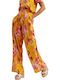 Women's Fabric Trousers Orange