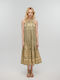 Greek Archaic Kori Maxi Dress Gold