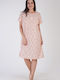 Vienetta Secret Sommer Damen Nachthemd Rosa
