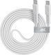 Rivacase USB 2.0 Cable USB-C male - USB-C Λευκό 1.2m PS6005 WT12