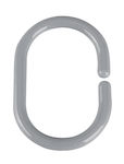 Tpster Plastic Bathroom Curtain Rings Gray 12pcs