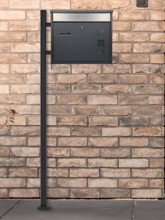 ML-Design Cutie Poștală pentru Exterior Inox în Culoarea Gri 36x31.5x11.5cm