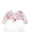 Kinderkleid Langärmelig Tüll Set mit Mantel Pink