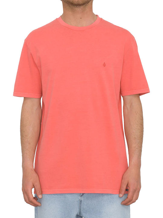 Volcom T-shirt Bărbătesc cu Mânecă Scurtă Coral