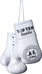 Top Ten Ifma" 926 Boxing Gloves Leather for Match White