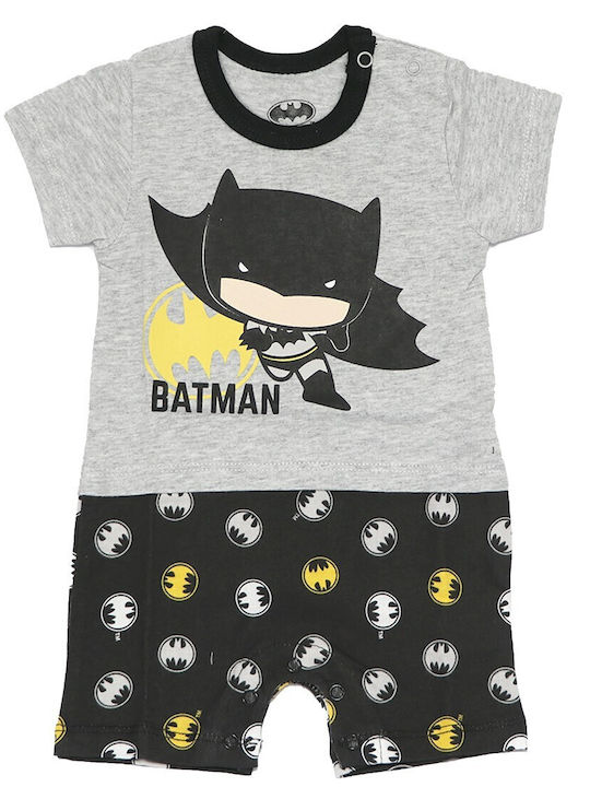 Superheroes Set Baby Strampler Grey