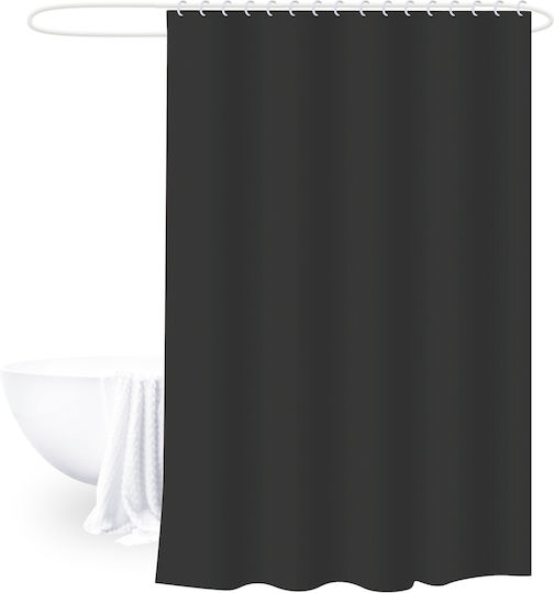 Tpster Κουρτίνα Μπάνιου 180x180cm Μαύρη Tpster Κουρτίνα Μπάνιου 180x180cm Μαύρη