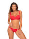 Marko Padded Underwire Bikini Set Bra & Slip Bottom Red