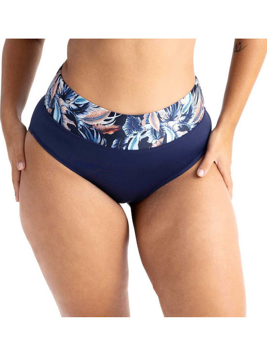 Dorina Bikini Slip Hohe Taille Blau