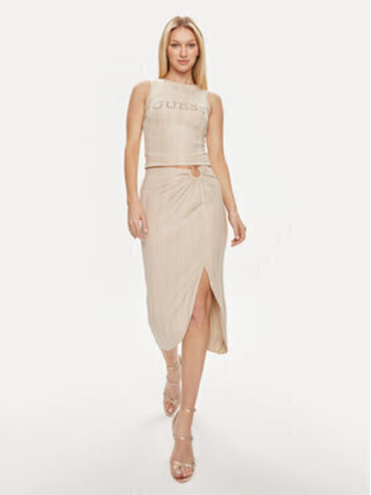Guess Midi Skirt in Beige color