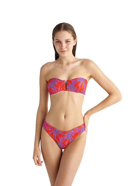 Blu4u Fără bretele Top bikini Roșu