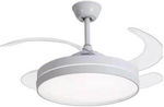 Lineme Ventilator de tavan 106cm cu lumină și telecomandă Alb