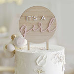 Wooden Cake Decorative Cake It's A Girl