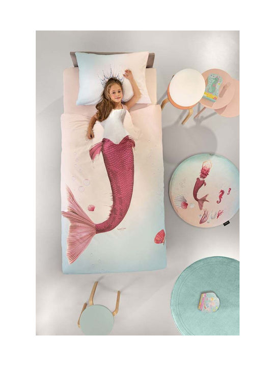 Saint Clair Mermaid Kinderbettbezüge Set Einzel mit Kissenbezug Baumwolle Mermaid 160x225cm