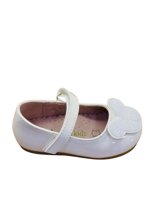 SmartKids Kids Patent Leather Ballerinas White