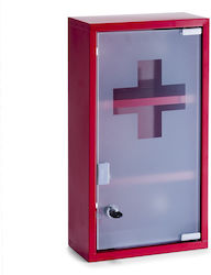 Medizinschrank Metall 25x12x45 Cm Rot