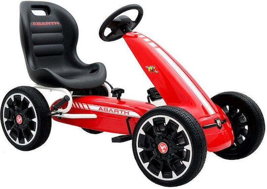 Abarth Kids Foot-to-Floor Car One-Seater with Pedal Licensed Red