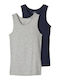 Name It Set Kinder-Unterhemden Ärmellos Grey 2Stück