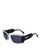 Karl Lagerfeld Unisex Sunglasses with White Plastic Frame and Black Lens S0379371