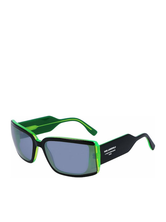 Karl Lagerfeld Unisex Sunglasses with Black Plastic Frame and Gray Lens S0379369