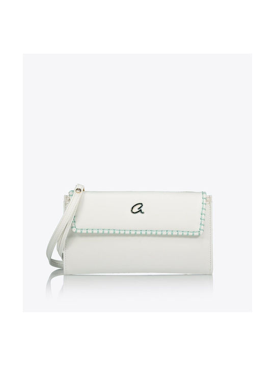 Axel Large Women's Wallet White