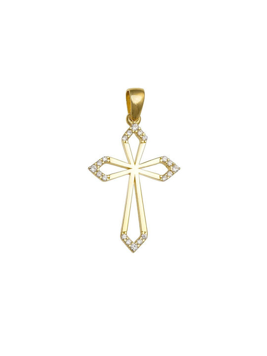 Damen Gold Kreuz 14K