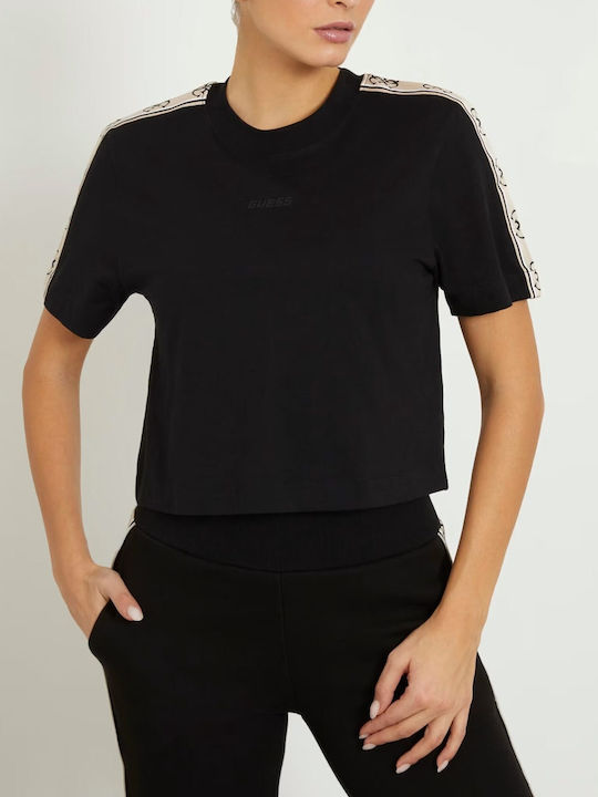 Guess Women's Crop T-shirt Black