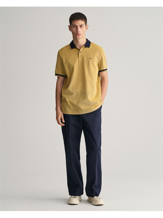 Gant Men's Short Sleeve Blouse Polo Medal Yellow