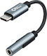 Ta2b Usb-c Typ-c Männlich zu Pd 60w Usb-c Typ-c Laden + 3.5mm Audio Weiblich Kopfhörer Adapter Silber Grau