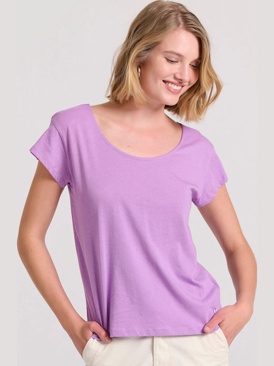 Funky Buddha Women's Athletic T-shirt Purple