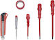 Uncle George 03.02.00-0005 Uncle George Hand Tool Set Small Set of Electrical Tools Tape 5.5x5.5cm Cross Screwdriver with Plastic Handle length 24cm Straight Screwdriver length 21cm with Plastic Handle Test Screwdriver length 14cm with Plastic Handle 6 Pieces