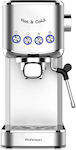 Rohnson Mașină de cafea espresso 1350W Presiune 20bar Argint