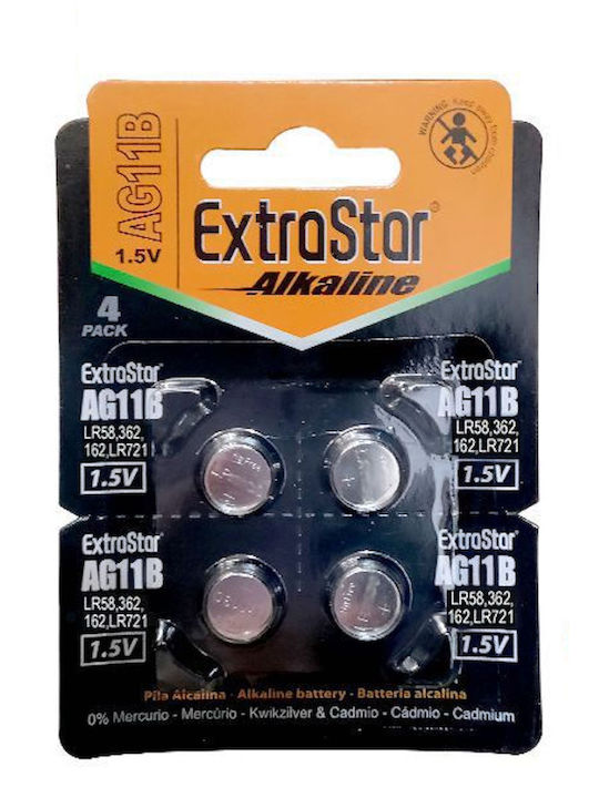 Extrastar Batterien Alkalisch für Uhren LR58 1.5V 4Stück