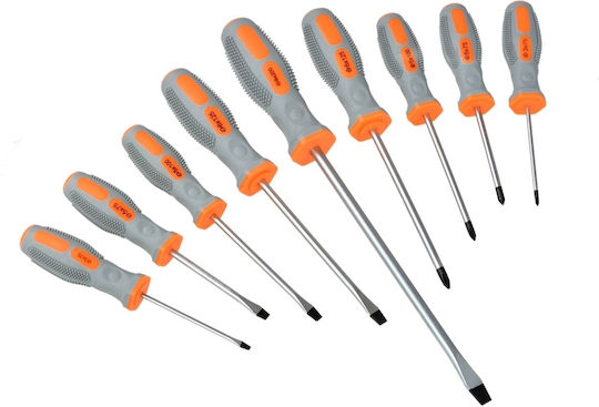 Geko Set Screwdrivers with 9 Interchangeable Tips