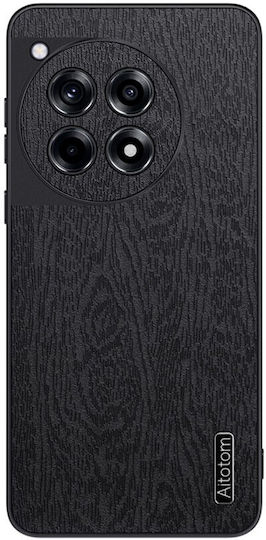 Wood Umschlag Rückseite Kunststoff Schwarz (OnePlus 12R)