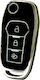 Car Key Cover Case made of with 3 Buttons for Ford in Black Color