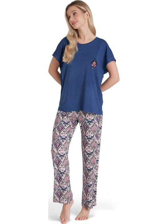 Pijadore Summer Women's Pyjama Set Blue