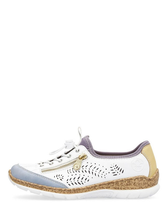 Rieker Γυναικεία Ανατομικά Sneakers Λευκό