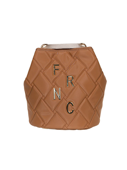 FRNC Γυναικεία Τσάντα Πλάτης Καφέ